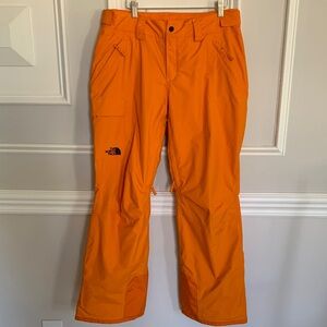 The North Face Women’s Insulated Ski Snow Pants Mandarin Orange Large Short